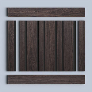 Hiwood Стеновые панели Hiwood цветные LV133 BR395K черный коричневый шоколадный